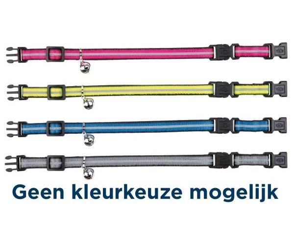 TRIXIE HALSBAND VOOR KAT MET 2 SLUITINGEN REFLECTEREND  ASSORTI