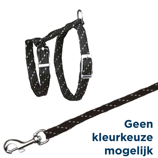 TRIXIE KITTENTUIG VOOR KAT MET RIEM REFLECTEREND ASSORTI