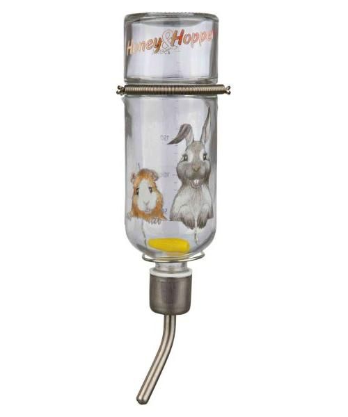 TRIXIE DRINKFLES HONEY&HOPPER GLAS MET SPANVEER / DRAADBEUGEL
