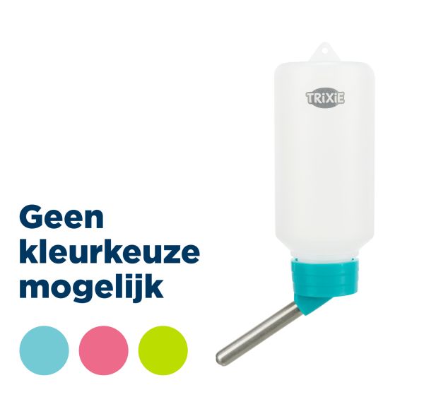 TRIXIE DRINKFLES KUNSTSTOF MET DRAADBEUGEL ASSORTI