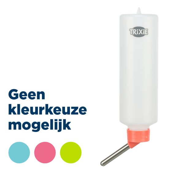 TRIXIE DRINKFLES KUNSTSTOF MET DRAADBEUGEL ASSORTI