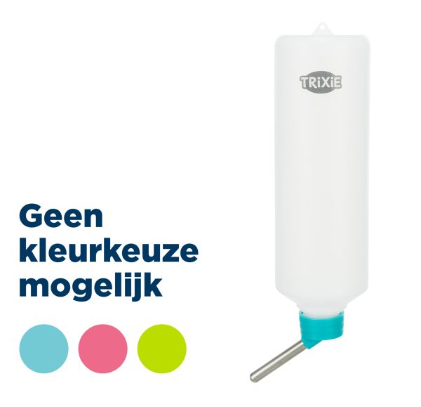 TRIXIE DRINKFLES KUNSTSTOF MET DRAADBEUGEL ASSORTI