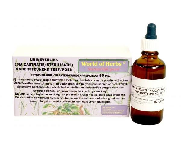 World of herbs fytotherapie urineverlies teef / poes