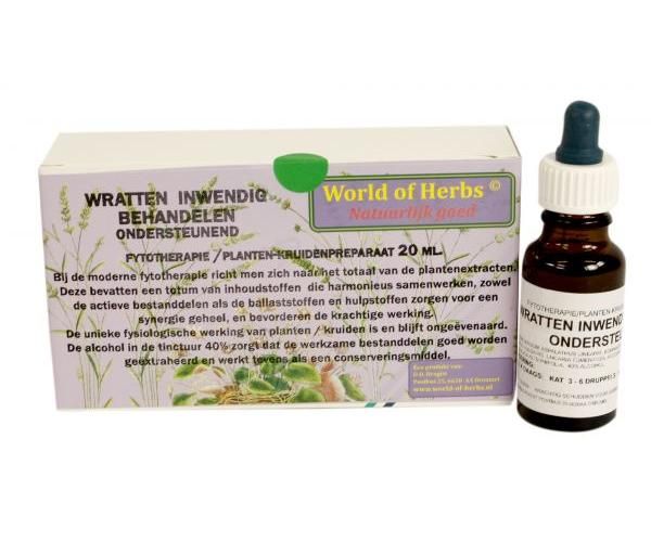 World of herbs fytotherapie wratten uitwendig/inwendig behandelen