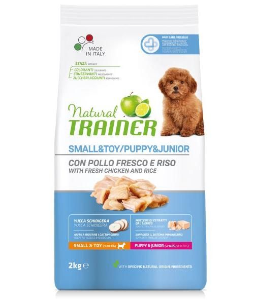 Natural trainer dog puppy / junior mini chicken hondenvoer