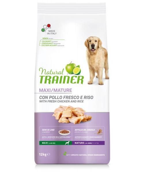 Natural trainer dog senior maxi chicken hondenvoer