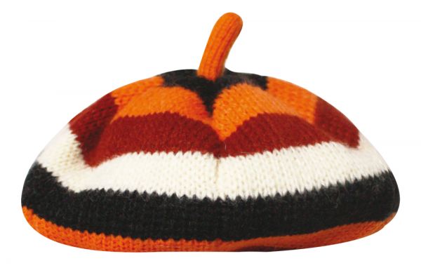 Croci hondenpet baret mime gestreept oranje / rood / wit / zwart