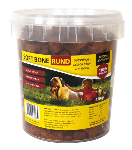 Utopia Diertotaal Soft Bones Rund Hondensnack