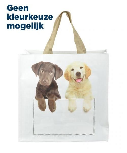 Shoppingbag kiekeboe hond / kat assorti