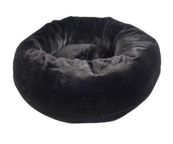 Foeiii hondenmand cozy pluche relax donut zwart