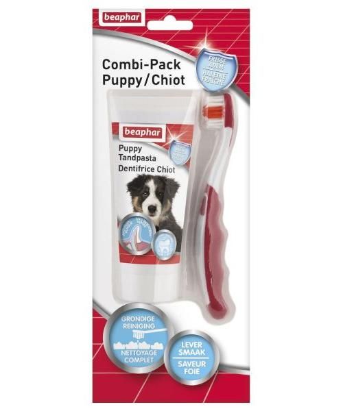Beaphar tandpasta en borstel combi-pack puppy