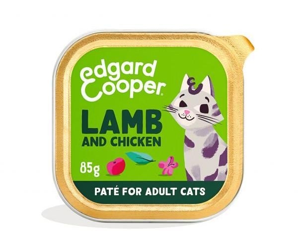 Edgard & cooper kat adult pate lam / kip kattenvoer