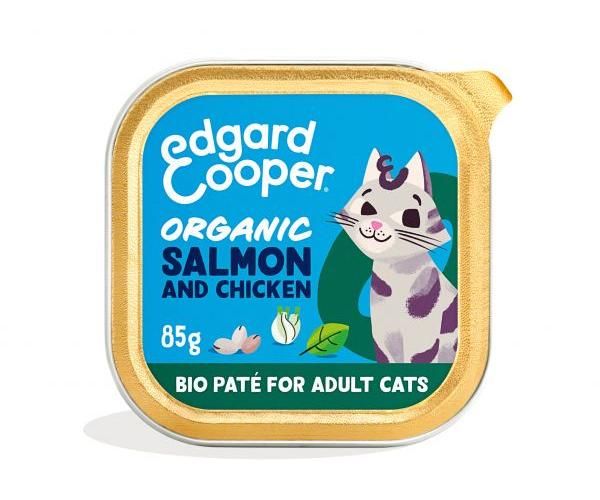 Edgard & cooper kat adult bio pate zalm / kip kattenvoer