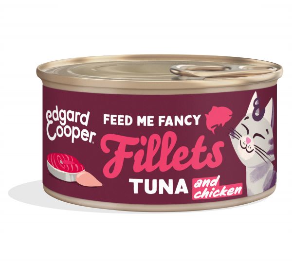 Edgard & cooper kat adult fillets tonijn / kip kattenvoer