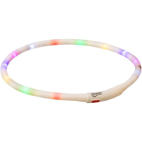 Trixie flash lichtgevende halsband usb silicone meerkleurig