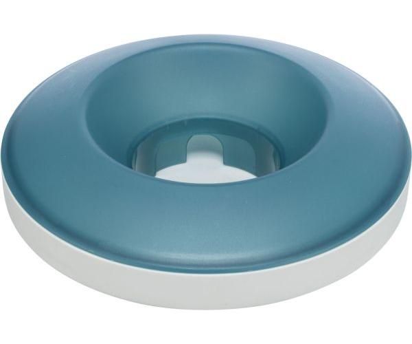 Trixie slowfeeding rocking bowl kunststof / tpr grijs / blauw
