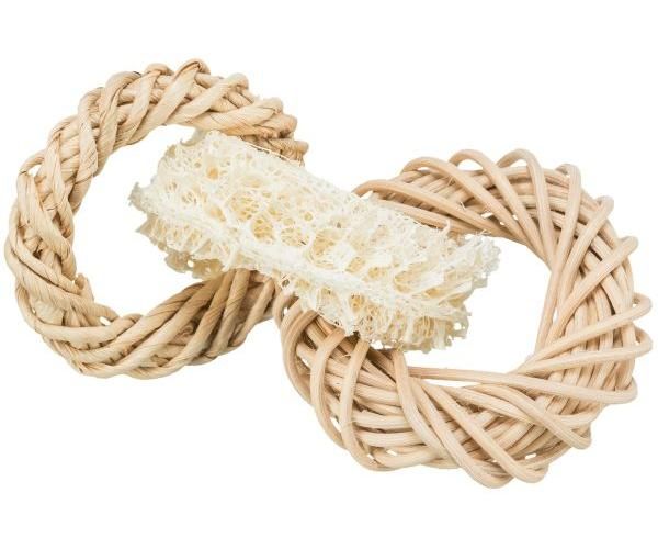 Trixie luffaring met rotan-en maÏsblad ring naturel