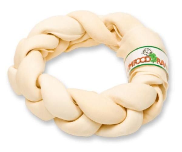 Farm food rawhide dental braided donut hondensnack
