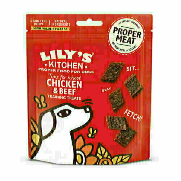 Lily's kitchen dog adult training treats chicken / beef hondensnack