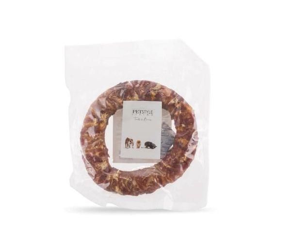 Petstyle living ring gepoft met eend hondensnack