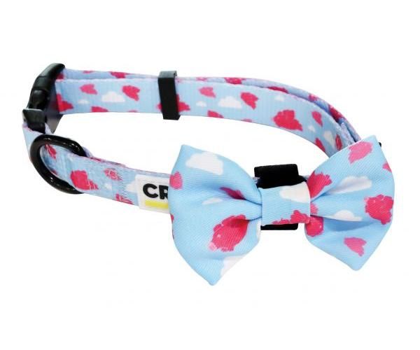 Croci halsband voor hond  vliegende varkens met afneembare strik