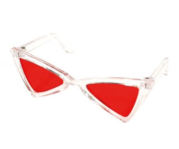 Croci zonnebril ricky driehoekige glazen rood