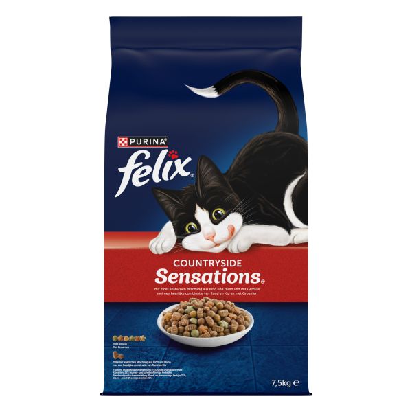 Felix droog countryside sensations rund / kip / groenten kattenvoer