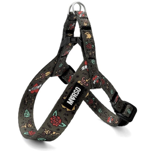 Morso mini tuig voor hond verstelbaar gerecycled ink tank groen