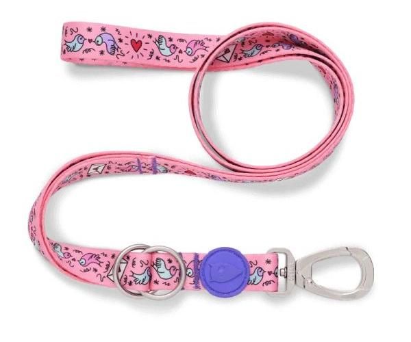 Morso hondenriem verstelbaar gerecycled sweet tweet roze