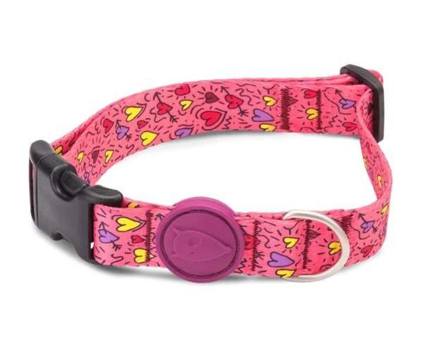 Morso halsband voor hond  gerecycled pink think roze