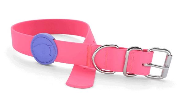 Morso halsband voor hond  waterproof gerecycled passion pink roze
