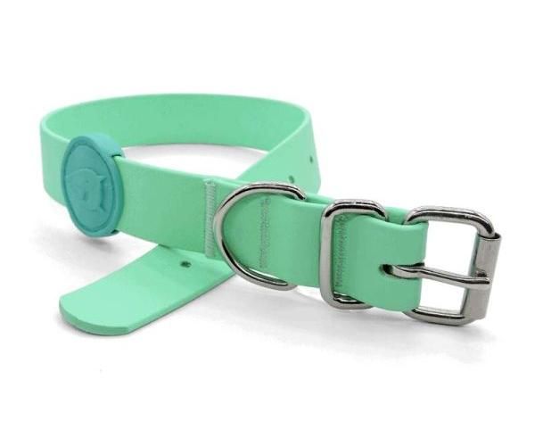 Morso halsband voor hond  waterproof gerecycled carribean green groen