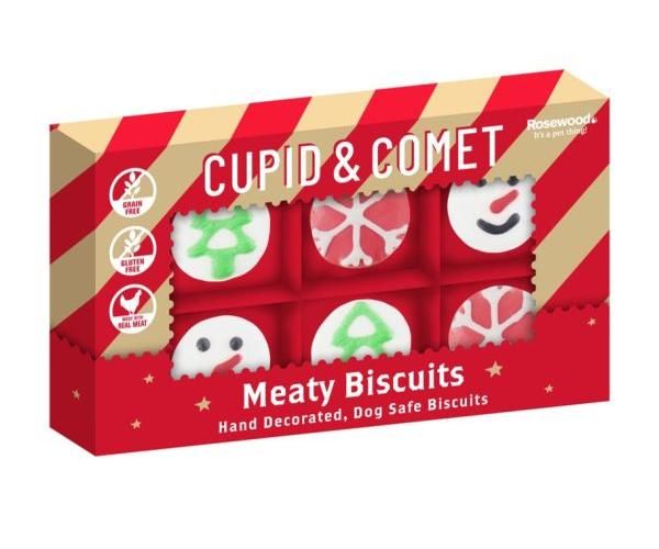 Cupid & comet xmas meaty biscuits