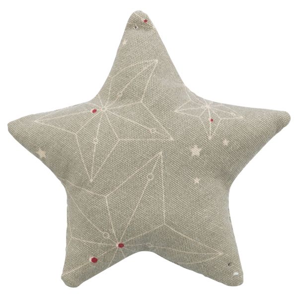 Trixie xmas speelkussen ster met catnip katoen beige