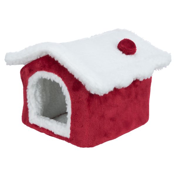 Trixie xmas cuddly cave degoe rood / wit