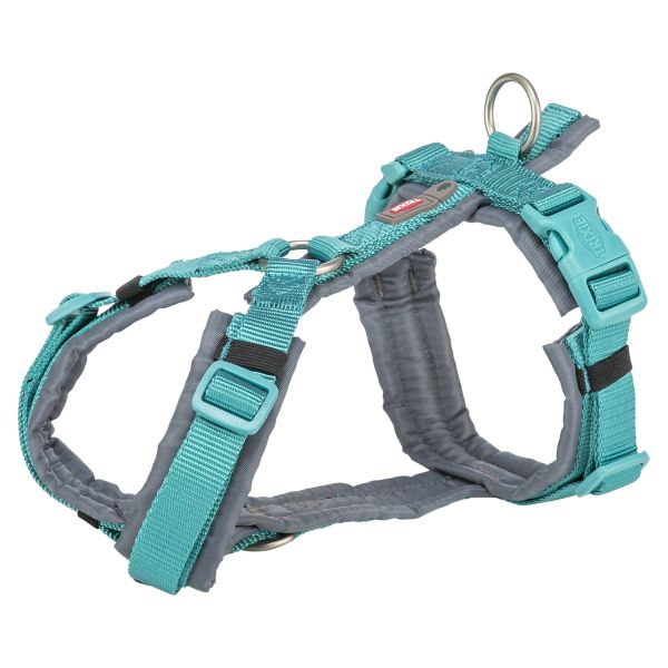 Trixie tuig voor hond premium trekking aqua blauw / grafiet grijs