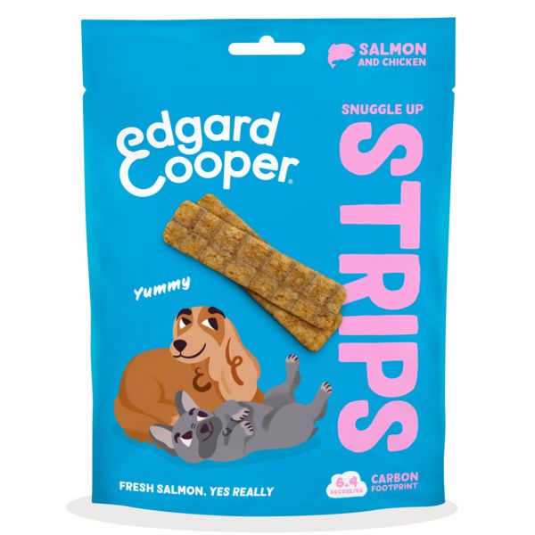 Edgard & cooper adult strips zalm / kip