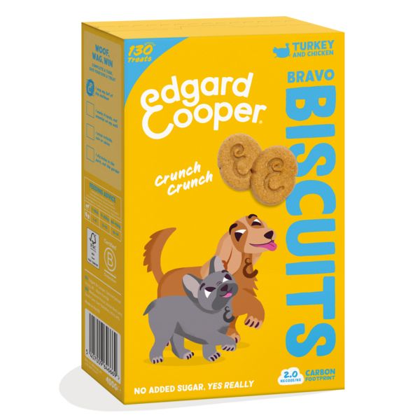 Edgard & cooper adult biscuit kalkoen / kip