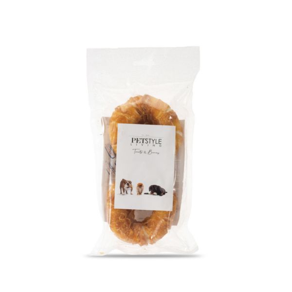Petstyle living ring gepoft met kip hondensnack