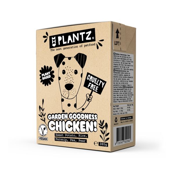 Henart plantz garden goodness chicken-like chunks tetra pak hondenvoer