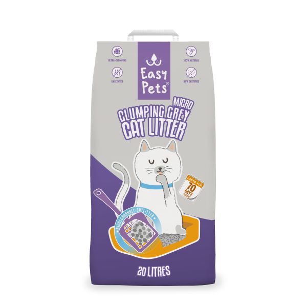 Easypets kattenbakvulling clumping grey micro kattenbakvulling