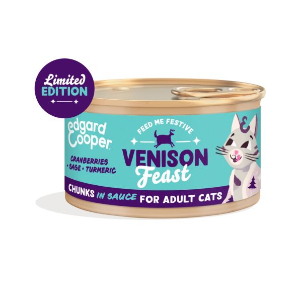 EDGARD & COOPER CAT ADULT CHUNKS FESTIVE VENISON