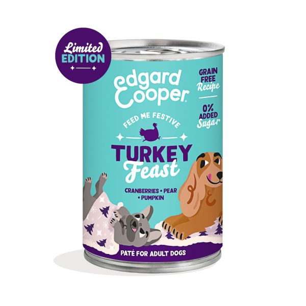 Edgard & Cooper Dog Adult Pate Tin Festive Turkey