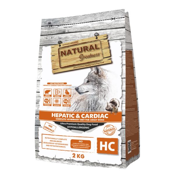 Natural greatness veterinary diet dog hepatic-caridac complete adult hondenvoer