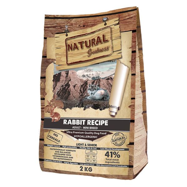 Natural Greatness Rabbit Senior / Light Mini Hondenvoer
