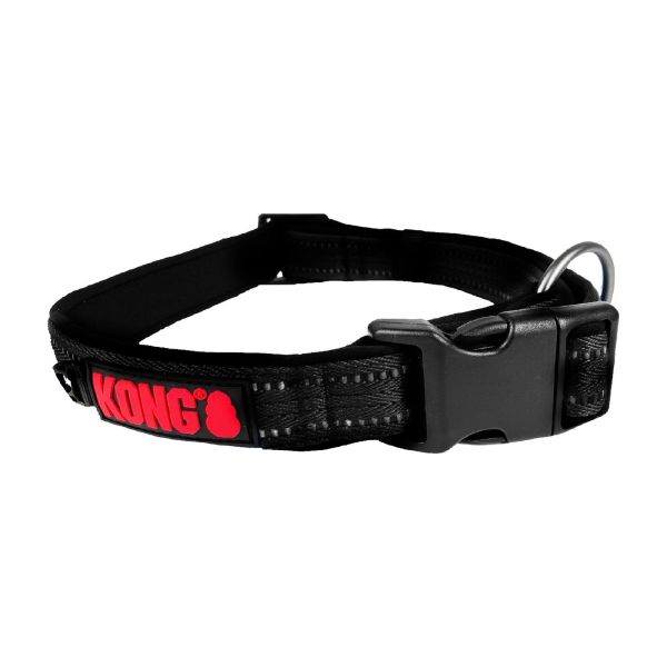 Kong halsband voor hond  nylon zwart