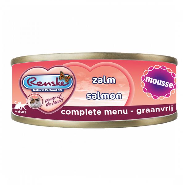 Renske Kat Vers Bereid Mousse Zalm Graanvrij Kattenvoer