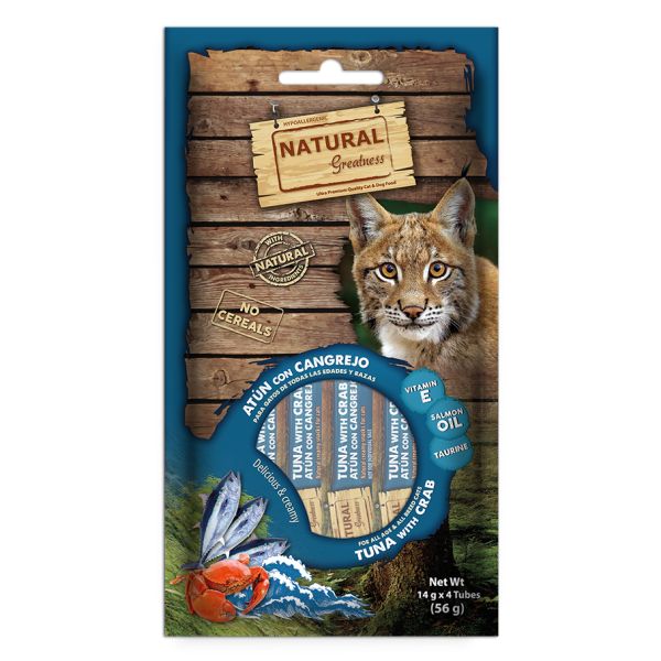 Natural greatness creamy tuna with crab hair and skin support