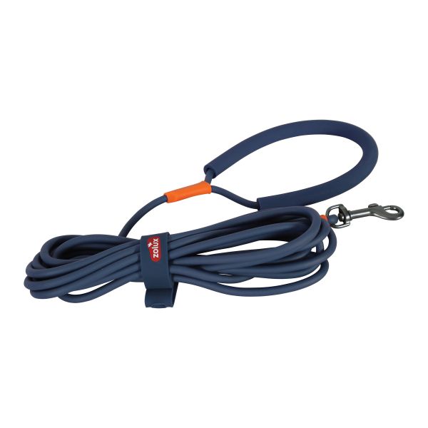 Zolux Bvk Sleeplijn Voor Hond Rond Siliconen Blauw