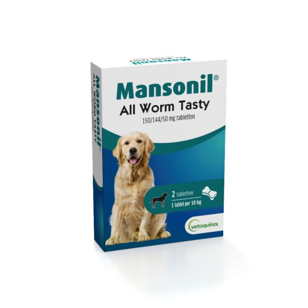 Mansonil hond all worm tasty tabletten